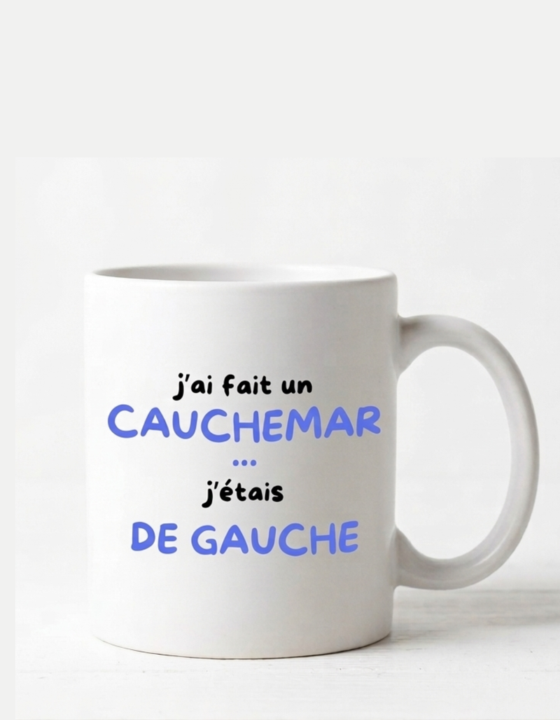  Mug Hustle Wear "J'ai fait un cauchemar" mug entrepreneur bureau bleu
