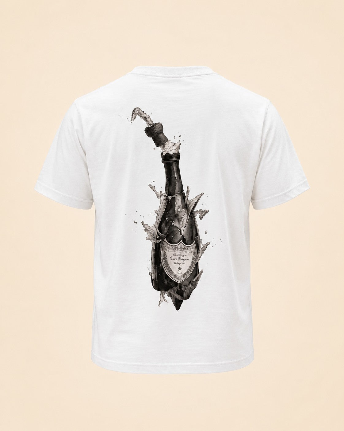 T-shirt Bouteille cassée Hustle Wear, vue de dos