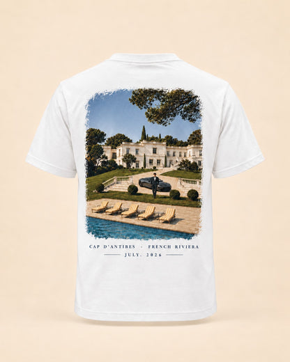 T-shirt Cap d'Antibes French Riviera Hustle Wear, vue de dos