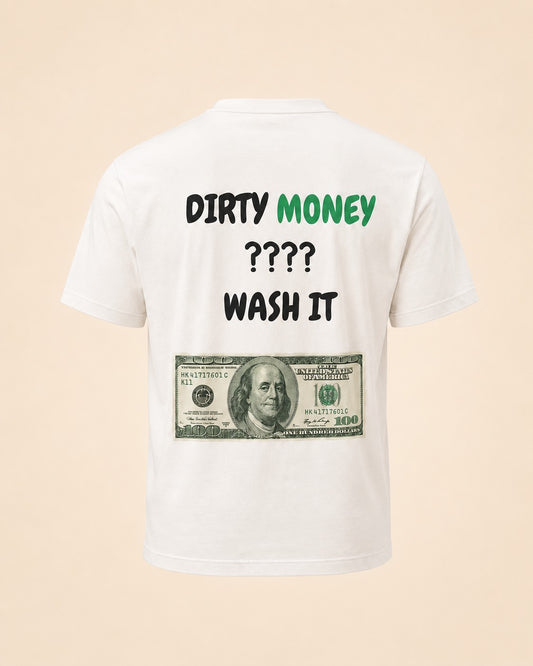 T-shirt Dirty Money Wash It Hustle Wear, vue de dos