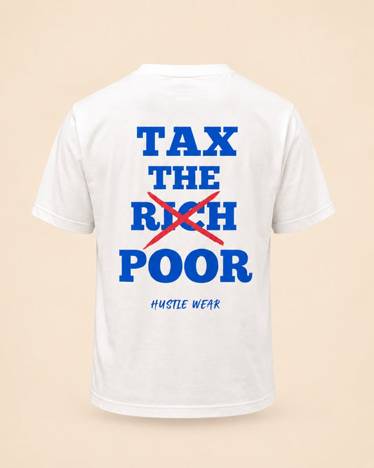 T-shirt Tax The Rich Hustle Wear, vue de dos