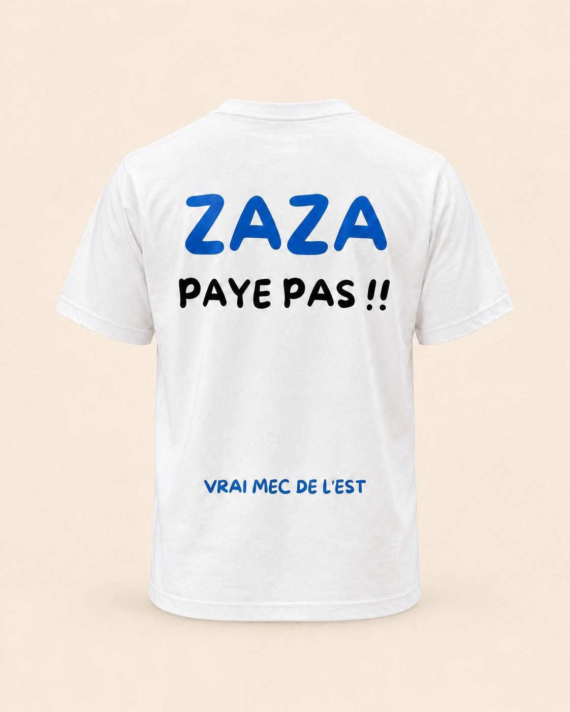 T-shirt Zaza paye pas Hustle Wear, vue de dos