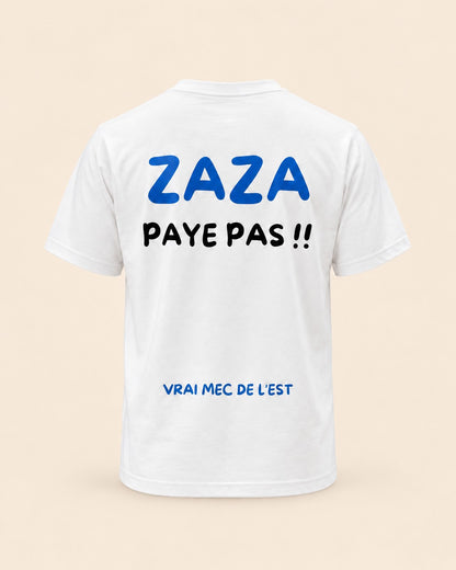T-shirt Zaza paye pas Hustle Wear, vue de dos