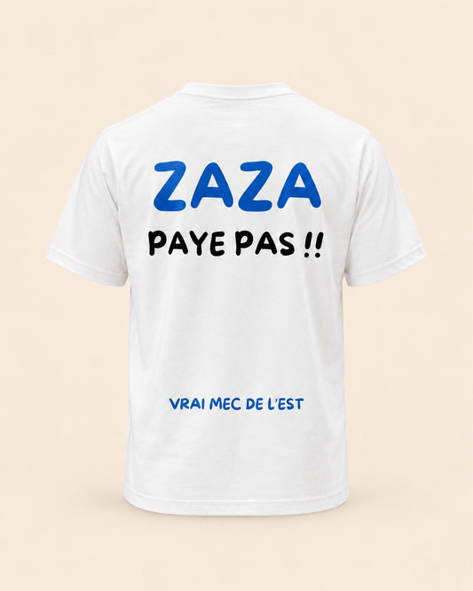 T-shirt Zaza paye pas Hustle Wear, vue de dos