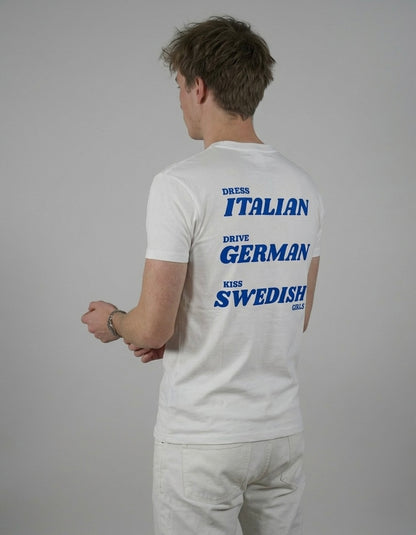 DRESS ITALIAN, DRIVE GERMAN, KISS SWEDISH GIRLS